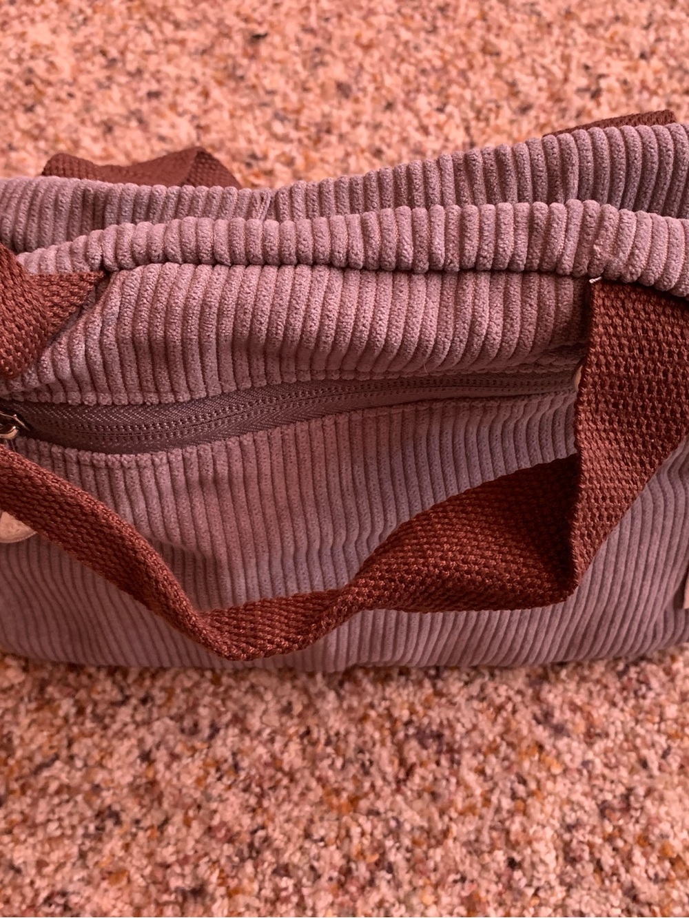 Corduroy Lunch Bag in light brown